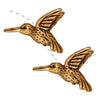 TierraCast 22K Gold Plated Pewter Hummingbird Beads 13mm (2 pcs)