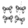TierraCast Silver Plated Pewter Ribbon Bow Component Beads 13.8mm (4 Pieces)