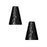 TierraCast Black Finish Pewter Hammertone Tall Cone Strand Reducer Beads 12.8mm (2 Pieces)