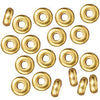TierraCast Bright 22K Gold Plated Lead-Free Pewter Disk Heishi Spacer Beads 4mm (50 Pieces)