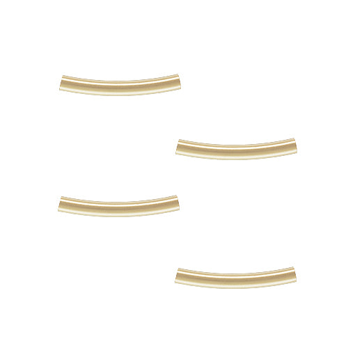 14K Gold FIlled Noodle Tube Beads 15mm x 2mm (4 pcs)