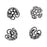 Antiqued Silver Plated Filigree Spiral Bead Caps 8mm (4 pcs)