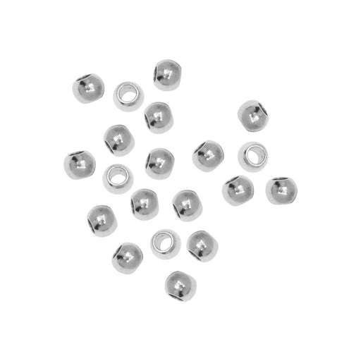 Stainless Steel Beads, Round 3mm (20 Pieces)
