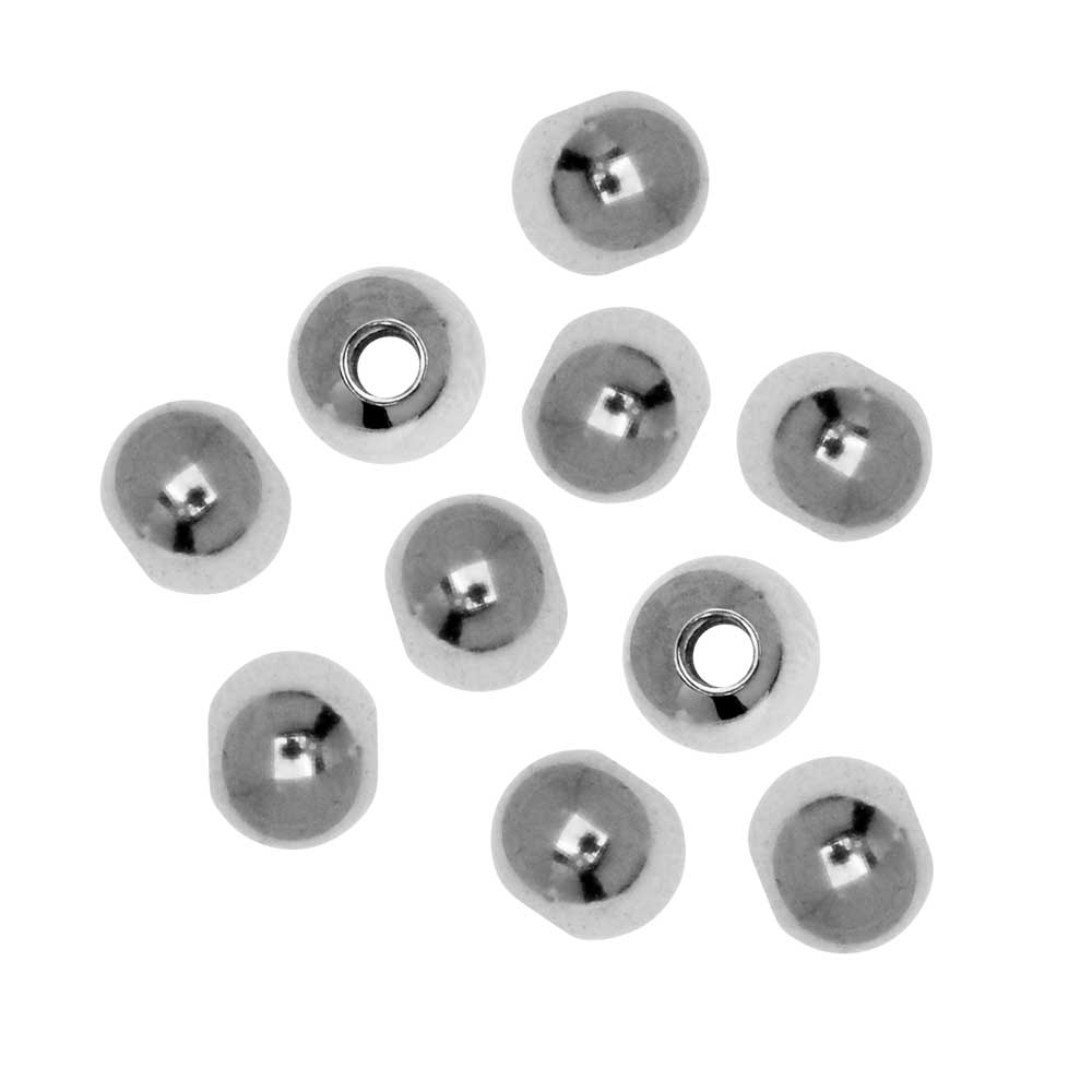 Stainless Steel Beads, Round 6mm (10 Pieces)