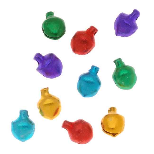 Multi-Color Steel Hollow Jingle Bell Beads 6mm (100 pcs)