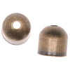 Antiqued Brass Large Capsule Bead Caps 8x8mm (10 pcs)