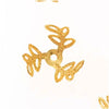 22K Gold Plated Filigree Open Leaf Bead Caps 12mm (12 pcs)