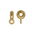 TierraCast Spacer Bail, Hammered with Loop 3x12mm, Bright Gold Plated (2 Pieces)