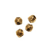 Nunn Design Antiqued Gold Plated Faceted Round Bead 3.4x4mm (4 Pieces)