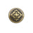TierraCast Bead, Puffed Coin with Lotus Design 4x13.5mm Brass Oxide Finish (2 Pieces)