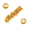 Metal Spacer Bead, Nugget Heishe 7mm Gold Plated, By TierraCast (12 Pieces)