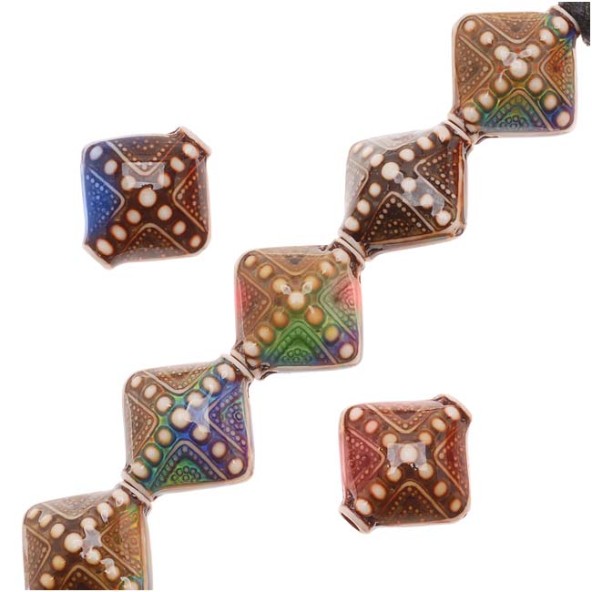 Mirage Color Changing Mood Beads - Aurora Diamonds 15mm (2 pcs)