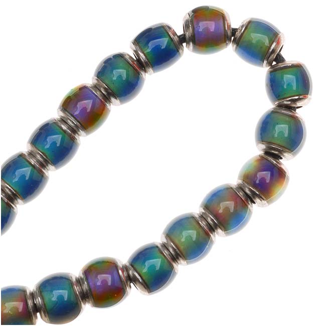 Mirage Color Changing Mood Beads - Barrel Spacers 7 x 7mm (4 pcs)