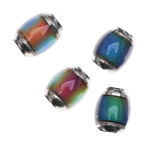 Mirage Color Changing Mood Beads - Barrel Spacers 9x7mm (4 pcs)