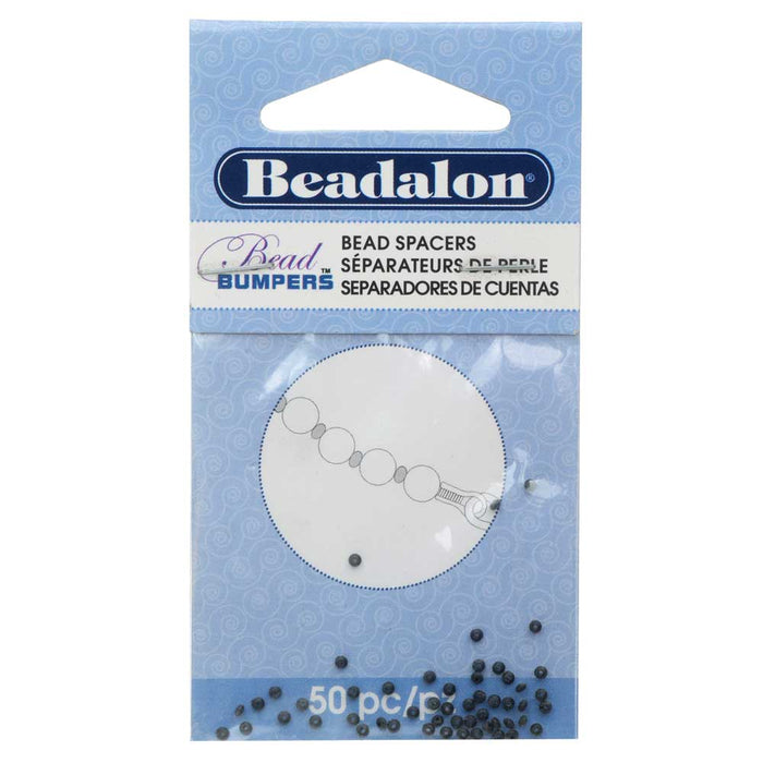 Beadalon Bead Bumpers, Round Silicone Spacers 1.5mm, 50 Pieces, Black —  Beadaholique