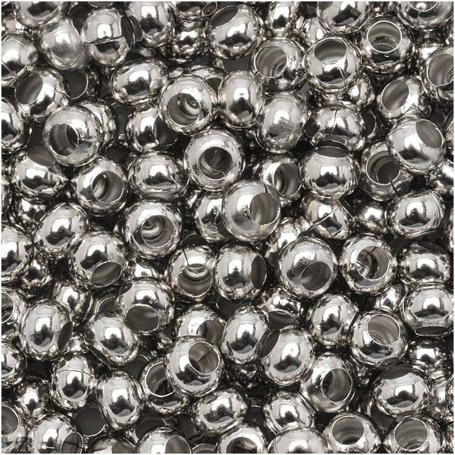 Genuine Metal Seed Beads 6/0 Nickel Plated 31 Grams