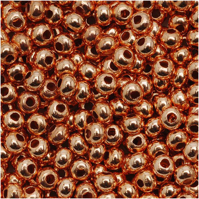 Genuine Metal Seed Beads 8/0 Copper 38 Grams