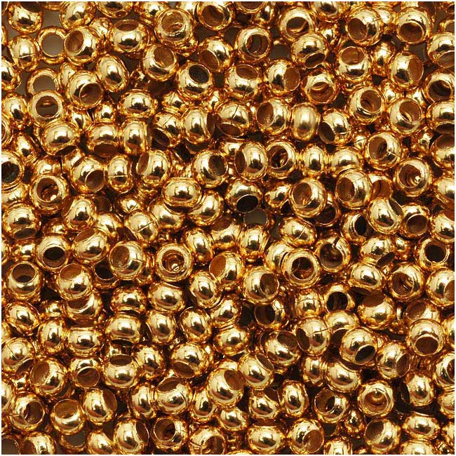 Genuine Metal Seed Beads 11/0 24KT Gold Plated 15 Grams