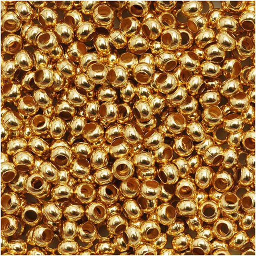 Genuine Metal Seed Beads 11/0 Gold Tone Gilding Metal 15 Grams