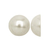 Acrylic Faux Pearl Flatback Cabochons 10mm - Pearlized White (25 pcs)