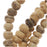 Tan And Brown Wood Coconut Shell Rondelle Beads - 3.7mm Diameter - 15.5 Inch Strand