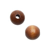 Smooth Wood Beads, Round with 10mm Diameter, Light Brown (36 Pieces)