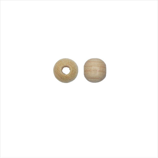 EuroWood Natural Wood Beads, Round 6mm Diameter, Natural (200 Pieces)