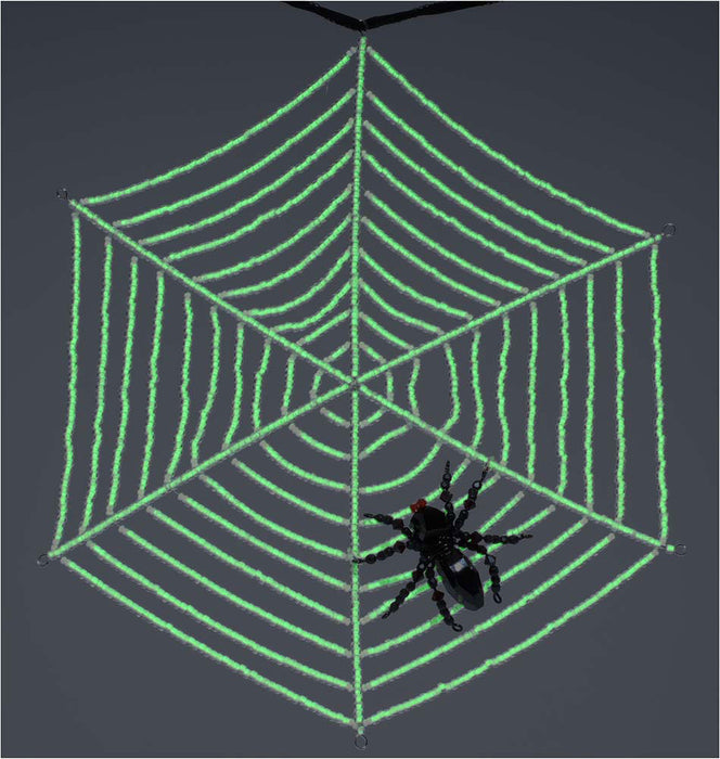 Retired - Crystal Spider With Glow In The Dark Web