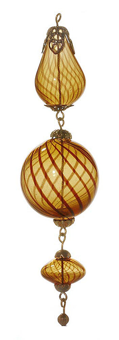 Retired - Brass and Caramel Brown Swirl Heirloom Ornament