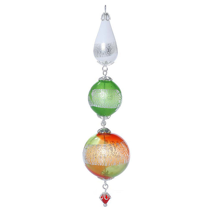 Retired - Silver, Red, White, and Green Heirloom Ornament