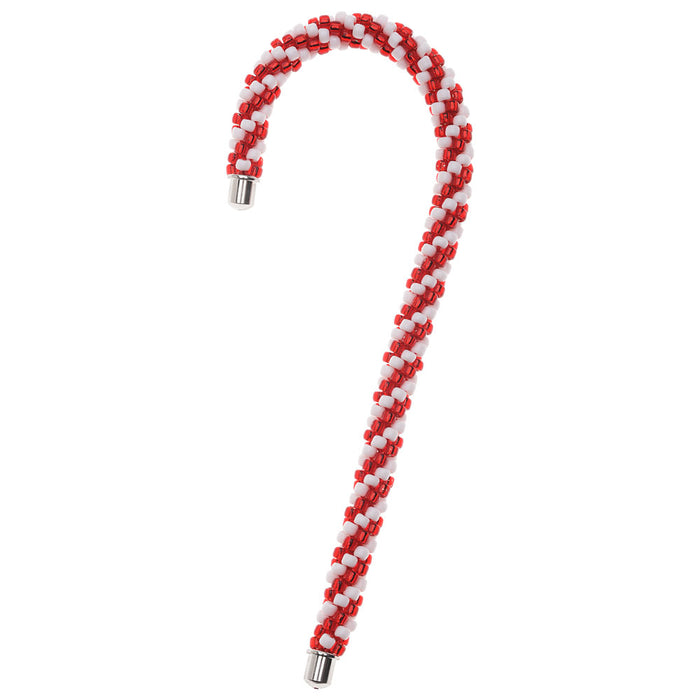 Retired - Red and White Kumihimo Candy Cane