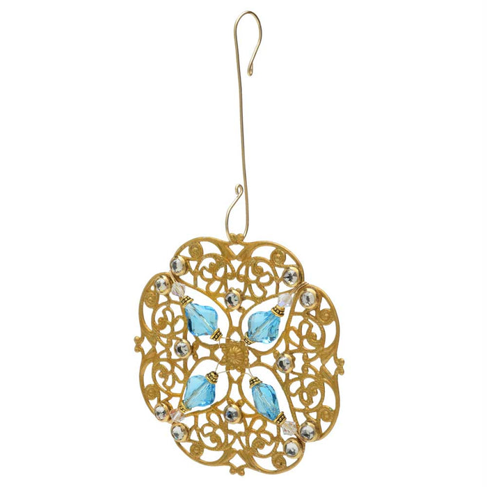 Retired - Baroque Filigree Ornament in Gold