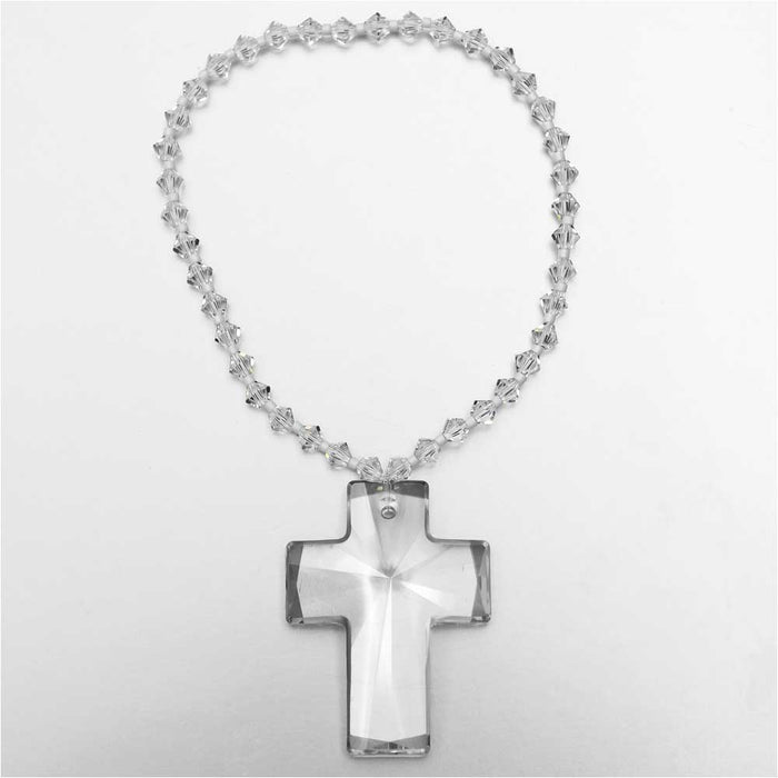 Retired - Elegant Cross Ornament featuring Austrian Crystals