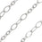 Silver Plated Plated Long and Short Chain, 4.5mm & 8mm, by the Foot
