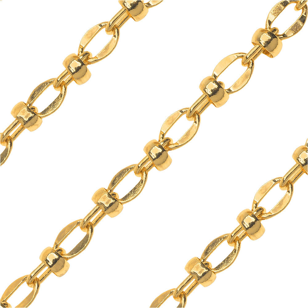 22K Gold Plated Fine Rolo Chain, 2mm, by the Foot — Beadaholique