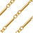 Gold Plated Long & Short Beaded Chain, Long Tube Links, 5x12mm, by the Foot