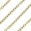 Antiqued Gold Plated Cable Chain, 2x2.5mm, by Nunn Design Chain, by the Foot