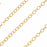 Gold Plated Cable Chain, Round Links 2mm by the Foot