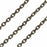 Antiqued Brass Delicate Rectangle Cable Chain, 2mm, by the Foot