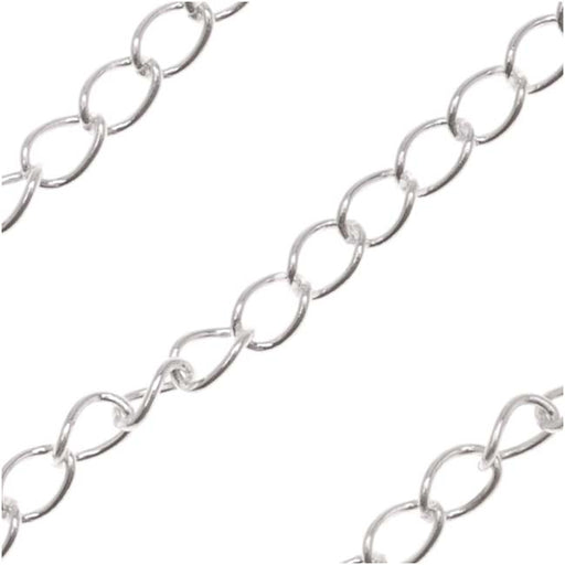 Silver Filled Curb Chain, 2.6mm, by the Foot