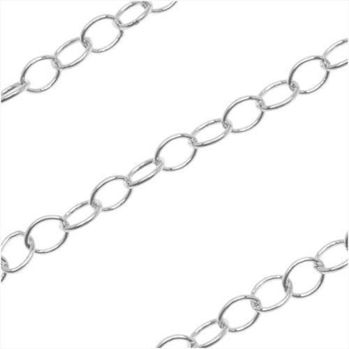 Silver Filled Cable Chain, 2.4mm, by the Foot