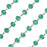 Zola Elements Beaded Chain, Gold Tone/Jade Faceted Rondelles 2x3mm, by the Foot