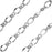 Silver Plated Figaro Chain, 5mm, by the Foot