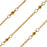 Gold Plated Satellite Chain, 1.5mm Links with 3mm Ball, by the Foot