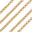 22K Gold Plated Rolo Chain, 3mm, by the Foot