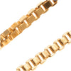 22K Gold Plated Venetian Box Chain, 2.5mm, by the Foot