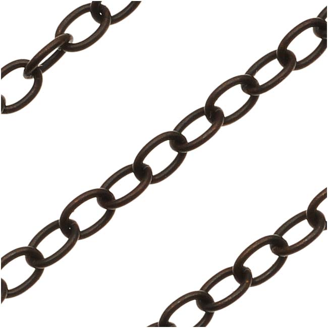 Vintaj Natural Brass Cable Chain, 4x3mm, by the Foot