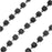 Preciosa Czech Crystal Rhinestone Cup Chain, 24PP, Jet Black/Silver Plated, by the Foot