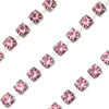 Preciosa Czech Crystal Rhinestone Cup Chain, 24PP, Light Rose/Silver Plated, by the Foot