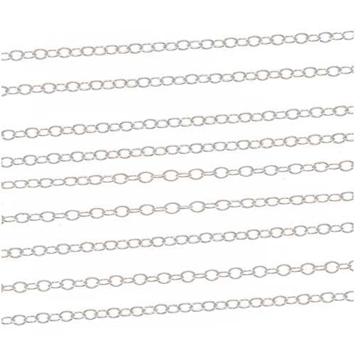 Sterling Silver Delicate Cable Chain, 1.2mm, by the Foot